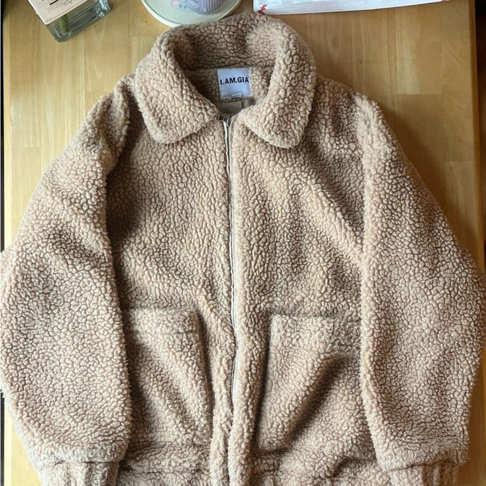I.AM.GIA Cream Sherpa Zip Jacket